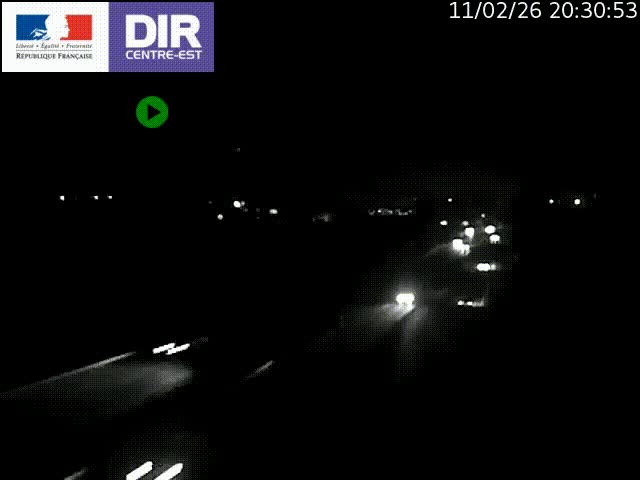 Caméra trafic à Meylan sur la Rocade-Sud de Grenoble en direction d'Aix-en-Provence