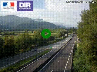 Caméra trafic à Meylan sur la Rocade-Sud de Grenoble en direction d'Aix-en-Provence