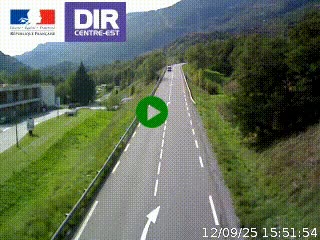 Web cam sur la N90 à Aime, en provenance de Bourg-Saint-Maurice et en direction d'Albertville