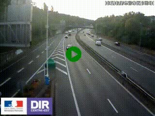 Caméra autoroute sur A6 - Valvert, près de Lyon, en direction de Paris, à hauteur de la sortie 36 Porte du Valvert