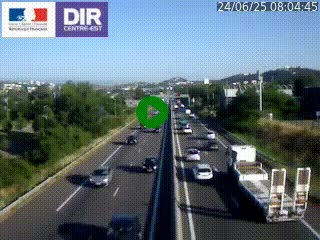 Caméra autoroute à Saint-Etienne (Les Littes) à hauteur du Ikea Saint-Etienne sur l'A72 en direction de Roanne