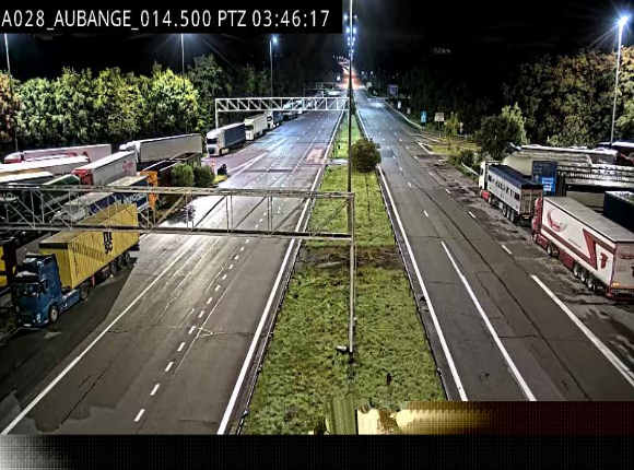 Webcam autoroute Belgique - Aubange - A28 direction Arlon - BK 14