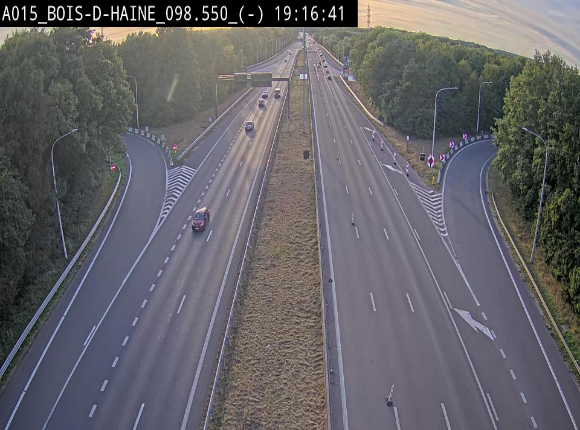 Webcam autoroute Belgique - Bois d'Haine - E42 - BK 98.6