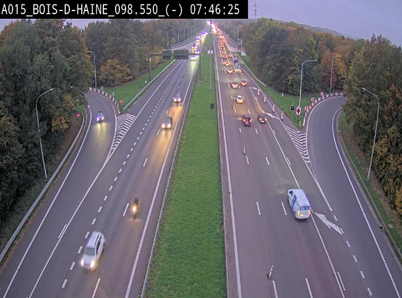 Webcam autoroute Belgique - Bois d'Haine - E42 - BK 98.6