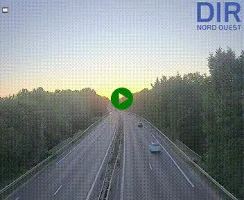Webcam sur le périphérique de Caen (N814) à l'est de la ville, à Mondeville hauteur de la sortie 2, Presqu'île-Rives de l'Orne, au bout de l'autoroute A13