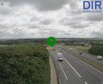 Webcam au début de l'A84 sur le périphérique Ouest de Caen (N814) à hauteur de la sortie 9, Porte de Bretagne
