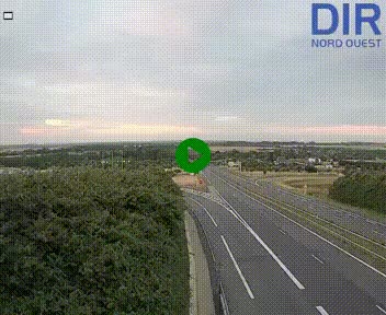 Webcam au début de l'A84 sur le périphérique Ouest de Caen (N814) à hauteur de la sortie 9, Porte de Bretagne