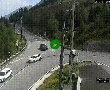 Webcam au carrefour de la croisade, à la jonction entre la N22 et la N320, avant le poste de douane franco-andorrane. Webcam à 1790 mètres d'altitude