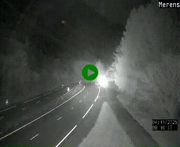 Webcam dans les Pyrénées à hauteur de Mérens-les-Vals sur N320, en direction de Pas de la Casa (Andorre)