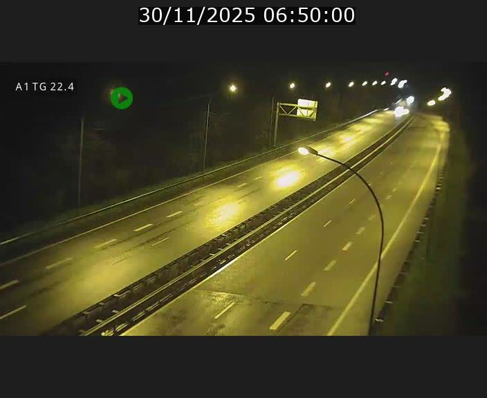 Traffic live webcam Luxembourg Flaxweiler - A1 direction Luxembourg - BK 22.4