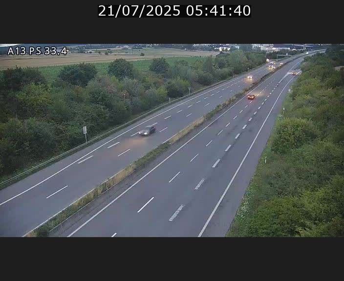 Webcam trafic sur A13 à hauteur de Mondorf-les-Bains en direction d'Altwies