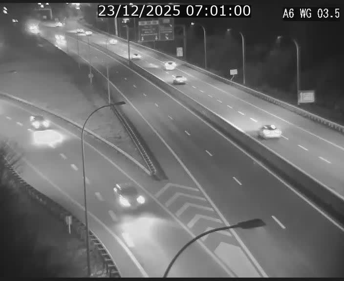 Traffic live webcam Luxembourg - Croix de Cessange - A6 - BK 3.5 - direction France/Allemagne