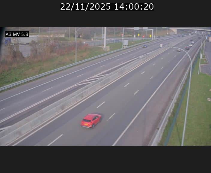 Webcam à l'Aire de Berchem au Luxembourg sur l'A3. Vue orientée vers la France