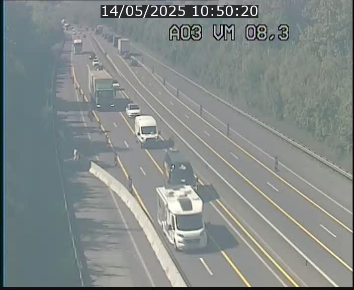 Traffic live webcam Luxembourg Bettembourg - A3 - BK 8.3 - direction France