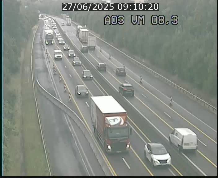 Traffic live webcam Luxembourg Bettembourg - A3 - BK 8.3 - direction France