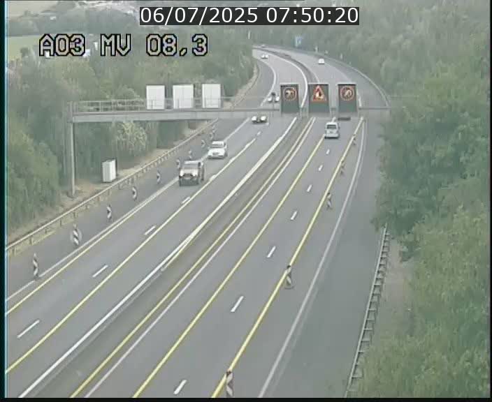 Webcam Autoroute après la Croix de Bettembourg en direction de Luxembourg sur l'A3