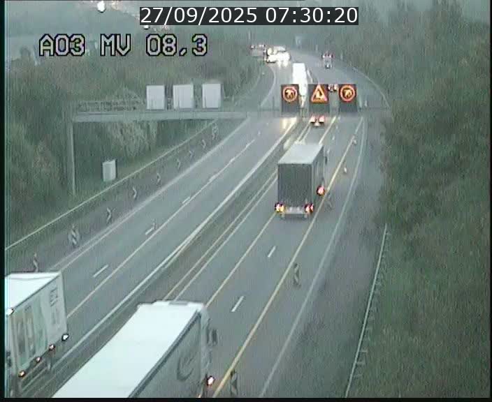 Webcam Autoroute après la Croix de Bettembourg en direction de Luxembourg sur l'A3