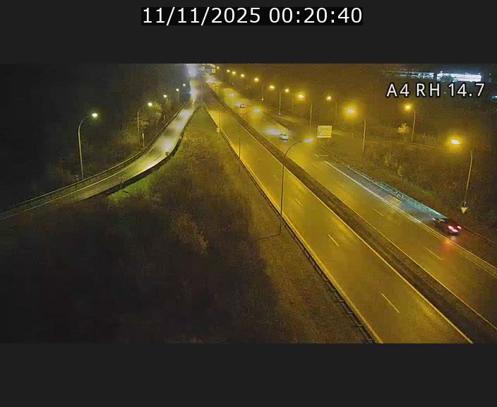 Traffic live webcam Luxembourg Jonction Lankelz - A4 - BK 14.7 - direction Luxembourg