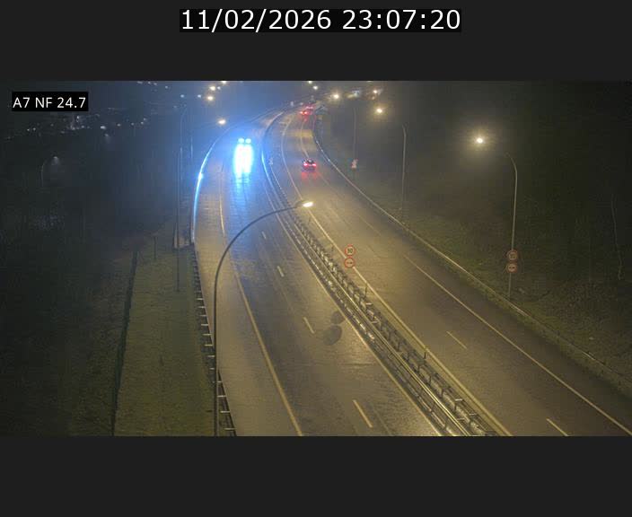 Caméra trafic Luxembourg - A7, Schieren direction Mersch