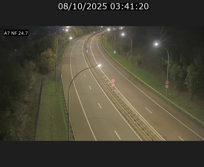 Caméra trafic Luxembourg - A7, Schieren direction Mersch