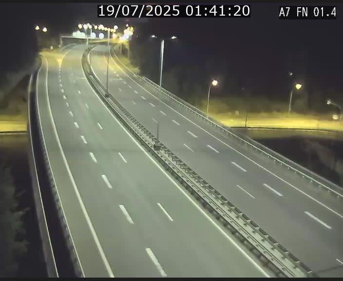 Caméra autoroute Luxembourg A7 - Tunnel Stafelter - direction Echangeur Grünewald