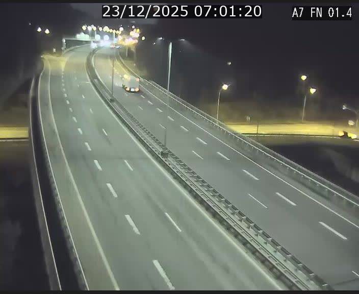 Caméra autoroute Luxembourg A7 - Tunnel Stafelter - direction Echangeur Grünewald