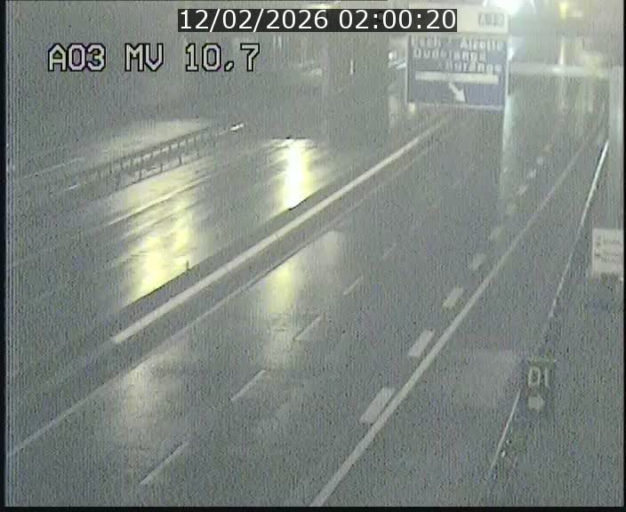 Traffic live webcam Luxembourg Croix de Bettembourg - A3 - BK 10.7 - direction France