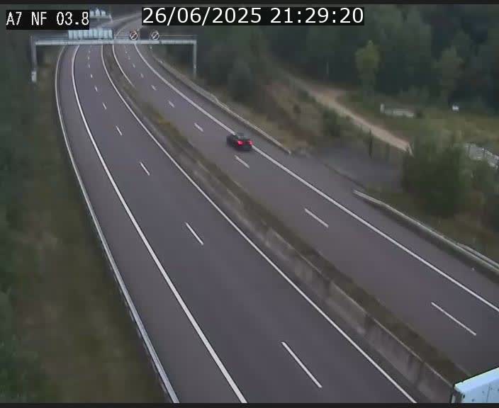 Webcam autoroute A7 au Luxembourg à la sortie du Tunnel Stafelter vers le Nord