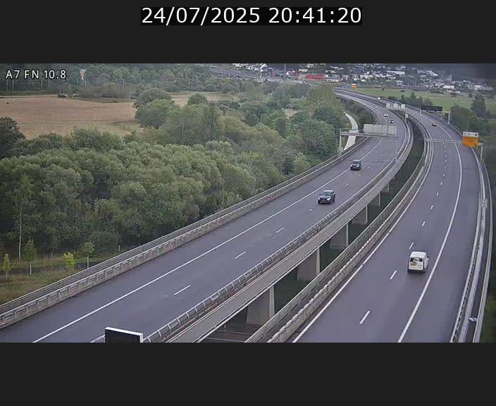 Caméra trafic Luxembourg - A7, Tunnel Gousselerbierg, sortie sud, direction rond-point Lorentzweiler (BK 10.8)