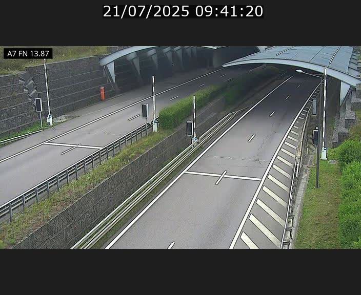 Caméra trafic Luxembourg - A7, Tunnel Gousselerbierg, entrée nord, direction Lorentzweiler