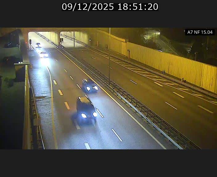 Caméra trafic Luxembourg - A7, Tunnel Mersch, entrée sud, direction Ettelbruck