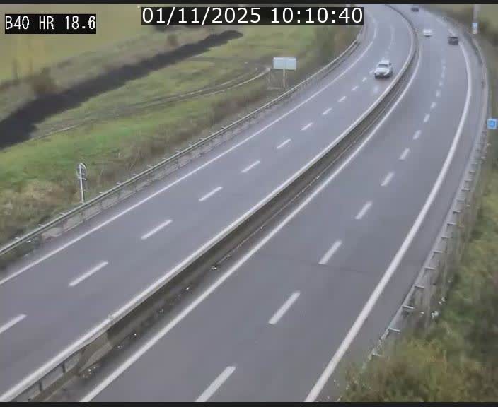 Webcam sur la route de liaison entre Micheville et Esch-Belval à la frontière entre le Luxembourg et la France. Vue orientée vers la Lorraine.