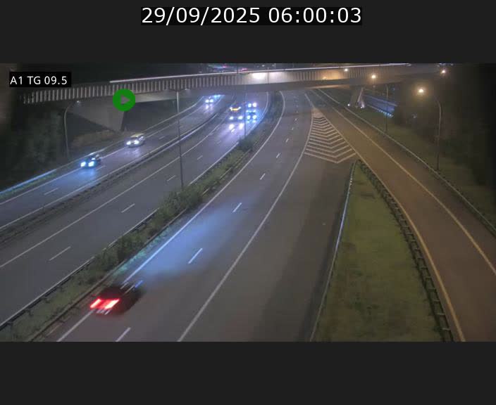 Traffic live webcam Luxembourg Jonction Grünewald - A1 direction Luxembourg-ville - BK 9.5