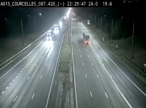 Webcam autoroute Belgique - Viesville - E42 direction Mons - BK 84.35