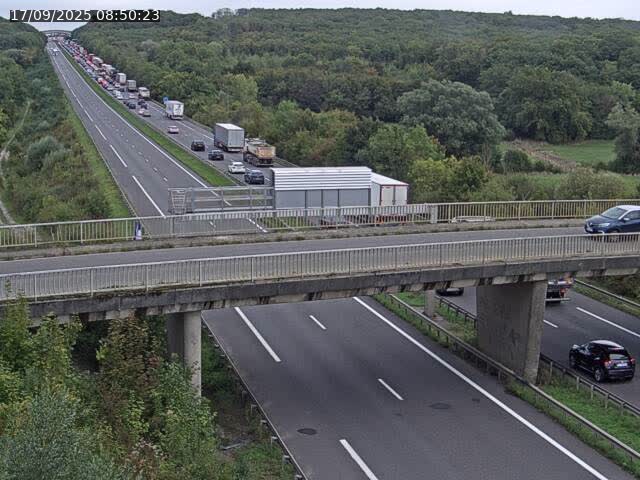Caméra autoroute France - A31, Zoufftgen direction Luxembourg-ville, à la frontière entre la France et le Luxembourg
