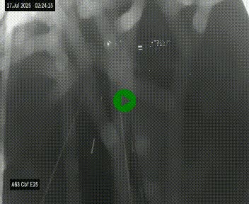 Webcam autoroute A63 en périphérie de Bordeaux au sud-est de la ville, en provenance du bassin d'Arcachon. Vue orientée vers Bordeaux