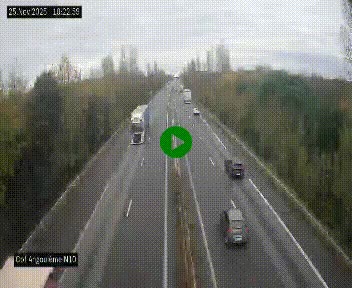 Webcam routière à la fin de la N10, en périphérique ouest d'Angouleme, proche de la jonction avec l'A10
