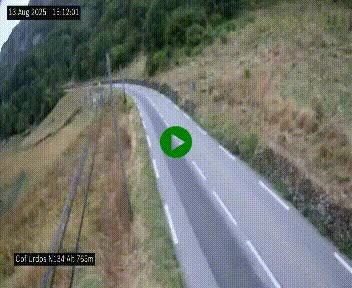 Webcam dans les Pyrénées Atlantique au niveau du col d'Urdos et du fort du Pourtalet sur la N134, en direction du Col et du tunnel du Somport, à 765 mètres d'altitude