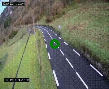 Webcam dans les Pyrénées Atlantique au niveau du col d'Urdos et du fort du Pourtalet sur la N134, en direction du Col et du tunnel du Somport, à 765 mètres d'altitude
