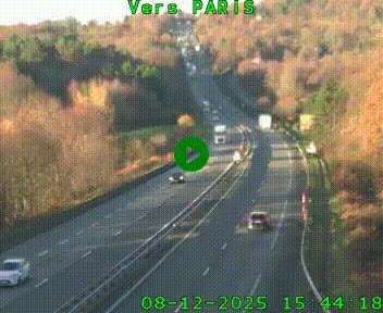 Caméra routière sur l'autoroute A20 à Bessines-sur-Gartempe. Vue orientée vers Paris