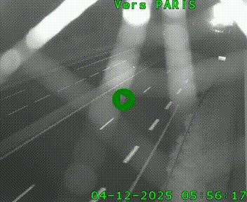 Caméra routière sur l'autoroute A20 à Saint-Hilaire-Bonneval, au sud de Limoges. Vue orientée vers Paris