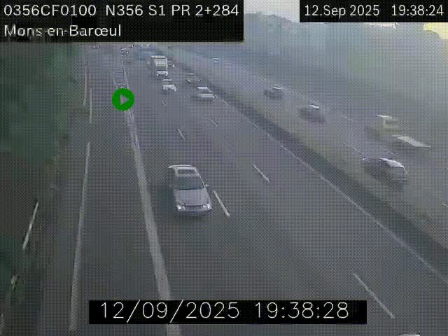 Webcam à l'entrée de Lille en direction du périphérique, à proximité de Mons-en-Baroeul sur la N356