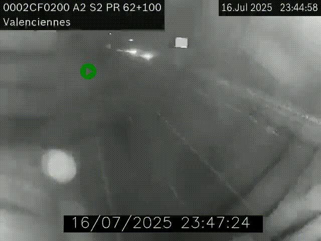 Webcam autoroute A2 à Valenciennes. Vue orientée vers Maubeuge et Mons (Belgique)