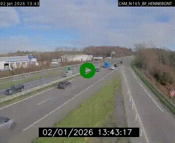 Webcam sur la N165 à hauteur de Hennebont, au nord de Lorient