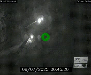 Webcam sur la N165 après le Pont de l'Iroise, à l'entrée de Brest