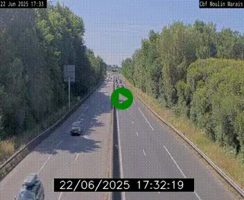 Webcam sur le périphérique de Nantes (N844) entre la Porte de Saint-Luce et la Porte d'Anjou, à l'est de la ville