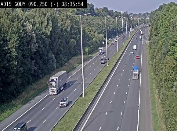 Webcam autoroute Belgique - Gouy-lez-piéton - E42 - BK 90.3