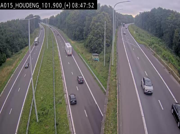 Webcam autoroute Belgique - Houdeng-Goegnies - Jonction E19/E42 direction Tournai/Mons - BK 101.85