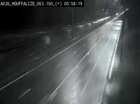 Webcam autoroute des Ardennes (E25/A26) à hauteur d'Houffalize. Vue orientée vers Baraque de Fraiture