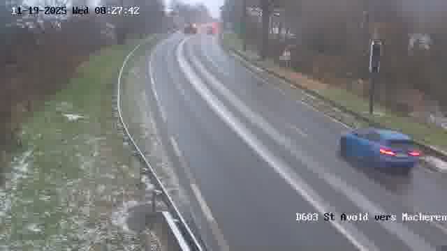 Webcam sur la D603 située à proximité de Saint-Avold. Vue orientée vers Macheren.